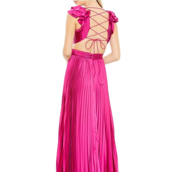 Magenta cut out gown